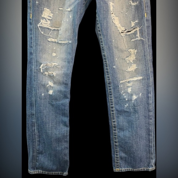 True Religion Denim Jeans Distressed Straight Men's Size 30 - Picture 4 of 10